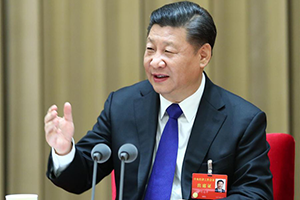 Chinese President Xi Jinping addresses NPC closing meeting