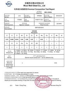 chemical composition test report